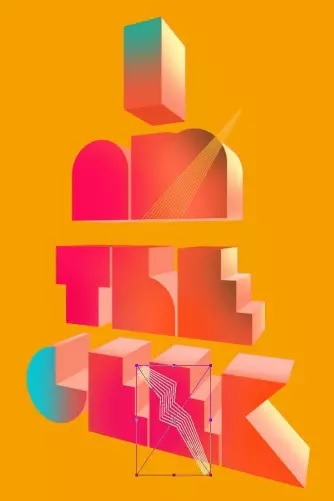 آموزش پوستر تایپوگرافی سه بعدی